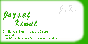 jozsef kindl business card